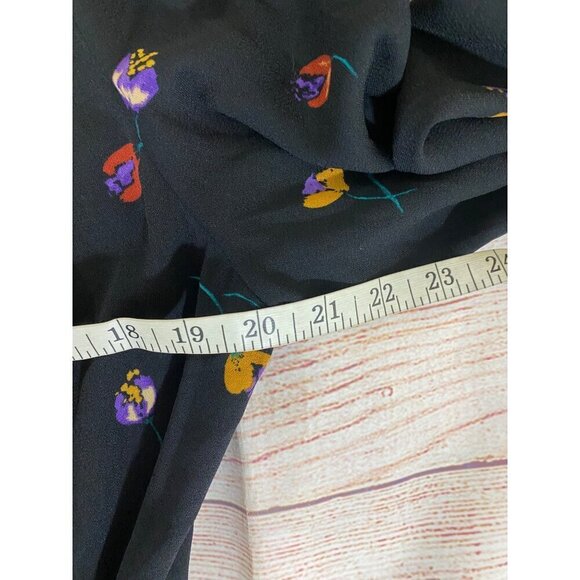 Cabi Women's Black Long Sleeve Floral Divine Dress Fall 2022 - Medium - Picture 9 of 14